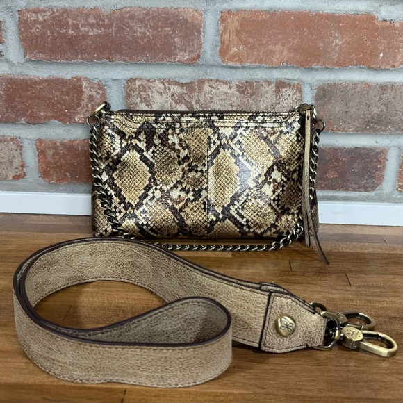 Hobo Darcy Crossbody Bag Metallic Snake - Picture 1 of 11